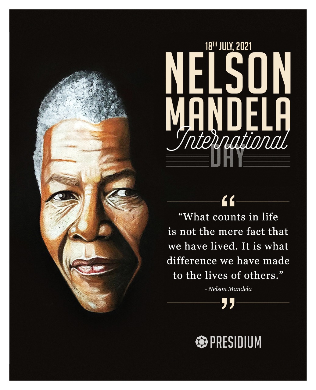 LET’S PROMOTE THE IDEALS REPRESENTED BY NELSON MANDELA!